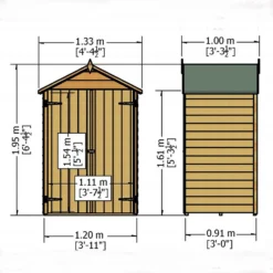 Shire 4 X 3ft Overlap Double Door Garden Tool Shed -Garden Care Tools Deals Store 13505223 1964926470590245