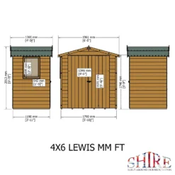Shire 4 X 6ft Lewis Garden Shed 12 Shire 4 X 6ft Lewis Garden Shed -Garden Care Tools Deals Store 13505248 1434933763005461