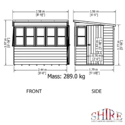 Shire 8 X 6ft Sun Pent Shed -Garden Care Tools Deals Store 13505284 9694931993114652