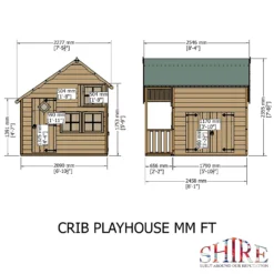 Shire 6 X 8ft Crib Kids Wooden Playhouse - Including Installation -Garden Care Tools Deals Store 13505346 1464931995737165