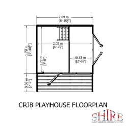 Shire 6 X 8ft Crib Kids Wooden Playhouse - Including Installation -Garden Care Tools Deals Store 13505346 3274931995785216