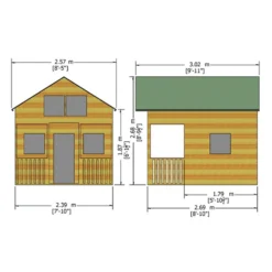 Shire 8 X 10ft Lodge Kids Wooden Playhouse -Garden Care Tools Deals Store 13505347 1064931995121082