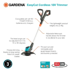 GARDENA EasyCut Cordless 18V Grass Trimmer -Garden Care Tools Deals Store 13524830 8114936346365854