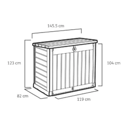 Keter Store It Out Ace Outdoor Garden Storage Shed 1200L - Grey / Graphite -Garden Care Tools Deals Store 13531577 1964925770704849