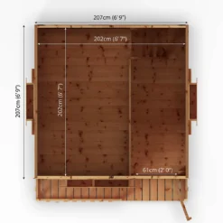 Country Living 7ft X 7ft Premium Sandon Double Storey Playhouse With Veranda Painted + Installation - Aurora Green -Garden Care Tools Deals Store 13554918 3174949331952953