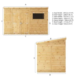 Mercia 12ft X 8ft Premium Shiplap Pent Shed -Garden Care Tools Deals Store 13555748 5315033256594417