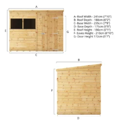Mercia 8ft X 6ft Premium Shiplap Pent Shed - Including Installation -Garden Care Tools Deals Store 13555796 2724949338056768