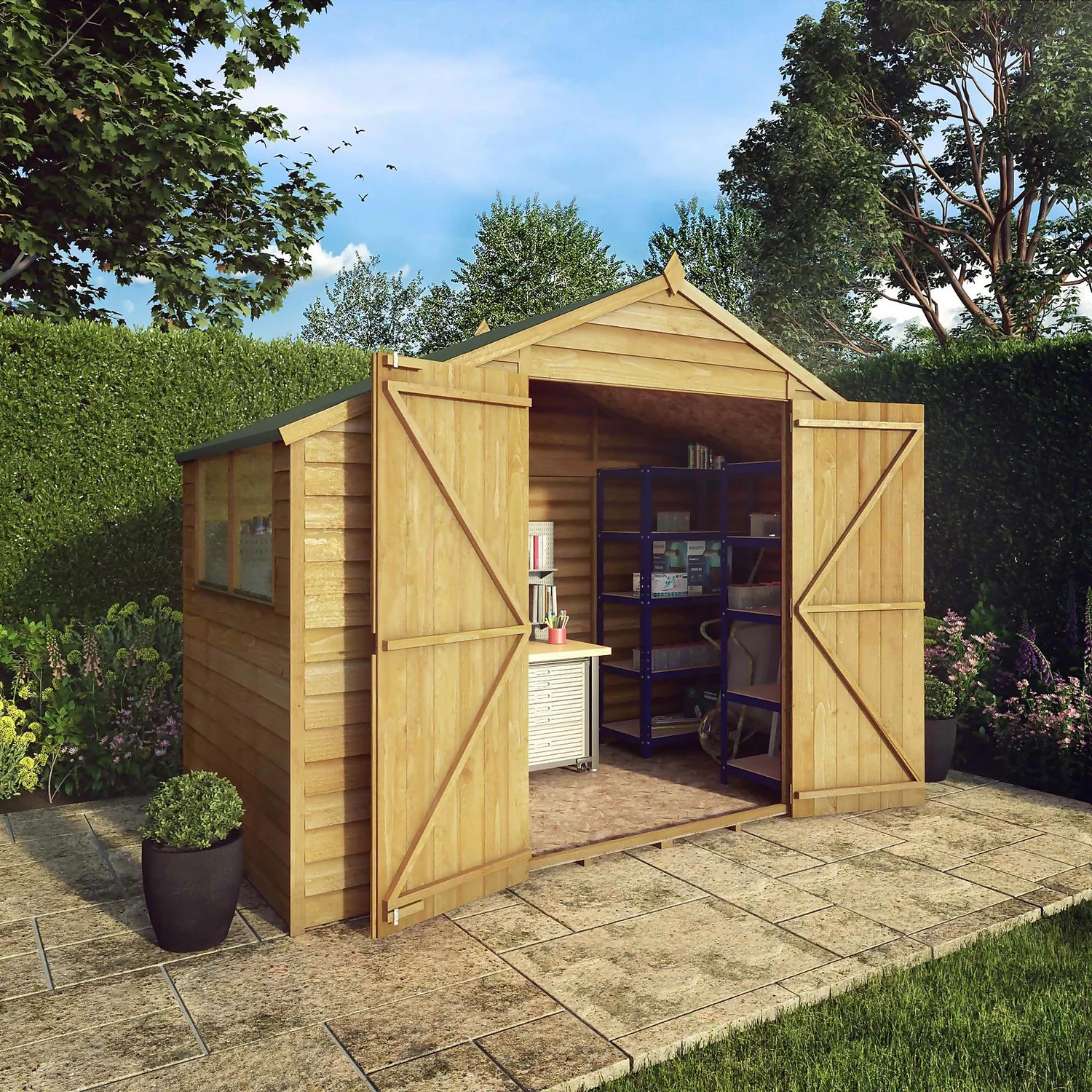 Mercia 5ft X 10ft Overlap Apex Shed - Including Installation 2 Mercia 5ft X 10ft Overlap Apex Shed - Including Installation - Image 2