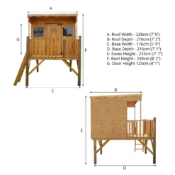 Mercia 5ft X 6ft Pent Wooden Playhouse With Tower -Garden Care Tools Deals Store 13555813 1174951147249113