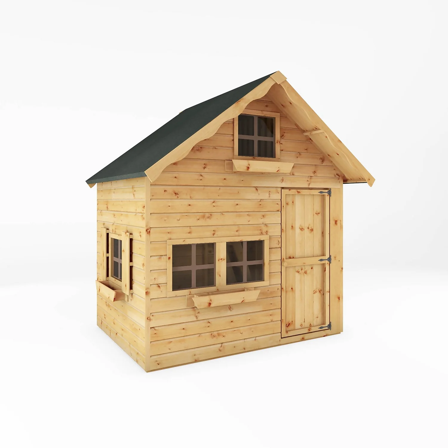 Mercia 7ft X 5ft Swiss Cottage Double Storey Playhouse - Installation Included 1 Mercia 7ft X 5ft Swiss Cottage Double Storey Playhouse - Installation Included