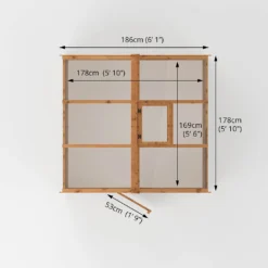Mercia Wooden Greenhouse - 6x6ft -Garden Care Tools Deals Store 13626875 2105028840072951