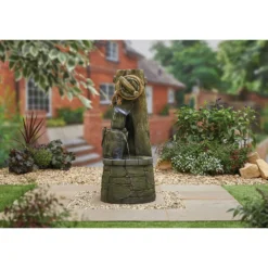 Stylish Fountain Enchanted Well Water Feature With LEDs -Garden Care Tools Deals Store 13846056 8644962027612351