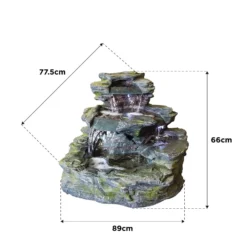 Stylish Fountain Garda Falls Water Feature With LEDs -Garden Care Tools Deals Store 13846065 2124978881057603