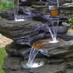 Stylish Fountain Hinoki Springs Water Feature With LEDs -Garden Care Tools Deals Store 13846067 1164962027829983