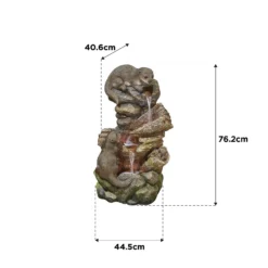 Stylish Fountain Otter Pools Water Feature With LEDs -Garden Care Tools Deals Store 13846071 1084962028366896