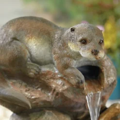 Stylish Fountain Otter Pools Water Feature With LEDs -Garden Care Tools Deals Store 13846071 1494962028210242