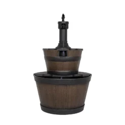 Stylish Fountain Whiskey Barrels Garden Water Feature -Garden Care Tools Deals Store 13944159 1945005845191088