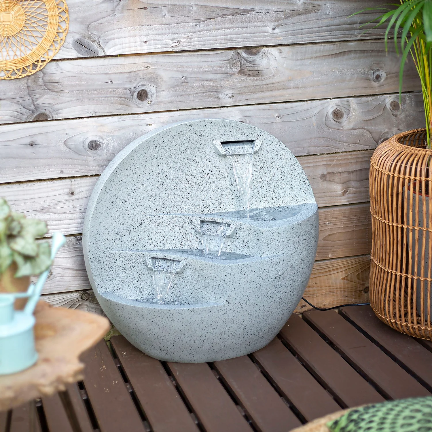 Stylish Fountain Kyoto Falls Garden Water Feature With LEDs 4 Stylish Fountain Kyoto Falls Garden Water Feature With LEDs - Image 4