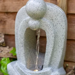 Stylish Fountain Zen Pour Garden Water Feature With LEDs -Garden Care Tools Deals Store 13947173 3655005844923803