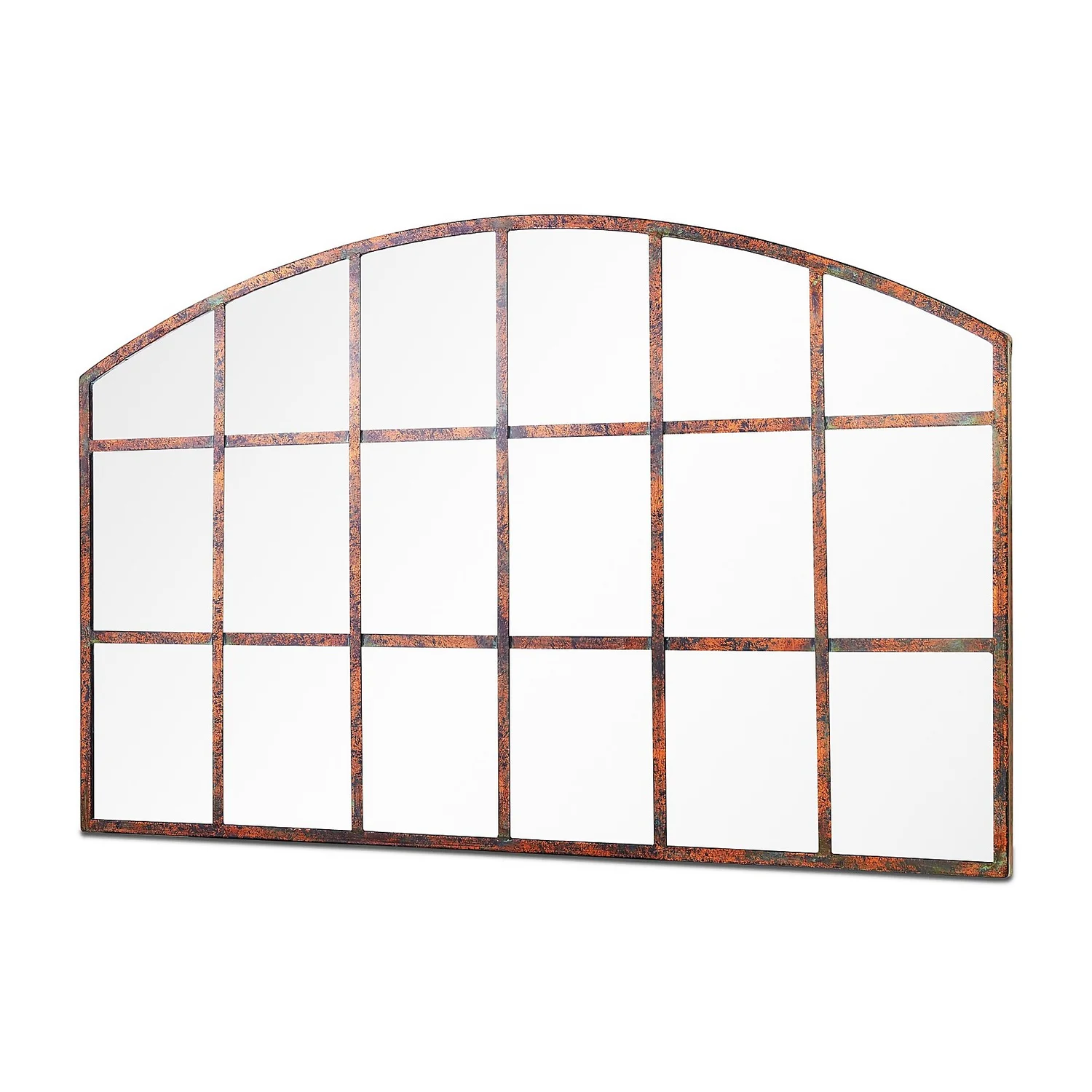 MirrorOutlet Metal Arched Decorative Window Garden Mirror - 90x56cm 1 MirrorOutlet Metal Arched Decorative Window Garden Mirror - 90x56cm