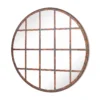 MirrorOutlet Metal Round Decorative Window Garden Mirror - 80cm