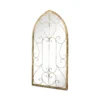 MirrorOutlet Metal Arched Decorative Window Garden Mirror - 100x50cm