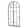 MirrorOutlet Metal Arched Decorative Window Opening Garden Mirror - 100x50cm