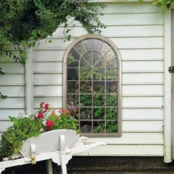 MirrorOutlet Somerley Eden Country Arch Large Metal Garden Mirror - 129x76cm -Garden Care Tools Deals Store 13950557 2014987139974299