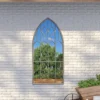 MirrorOutlet Buttercup Country Arch Large Garden Mirror - 140x75cm