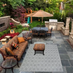 Homebase Outdoor Rug - Grey 160x230cm -Garden Care Tools Deals Store 13953337 9194989199353489