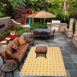 Homebase Outdoor Rug - Mustard 160x230cm -Garden Care Tools Deals Store 13953338 1144989199346799