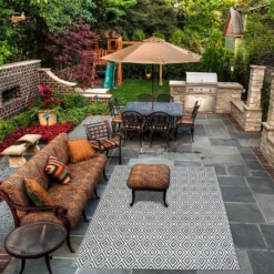 Homebase Outdoor Rug - Grey 240x300cm 5 Homebase Outdoor Rug - Grey 240x300cm -Garden Care Tools Deals Store 13953340 6054989199320450