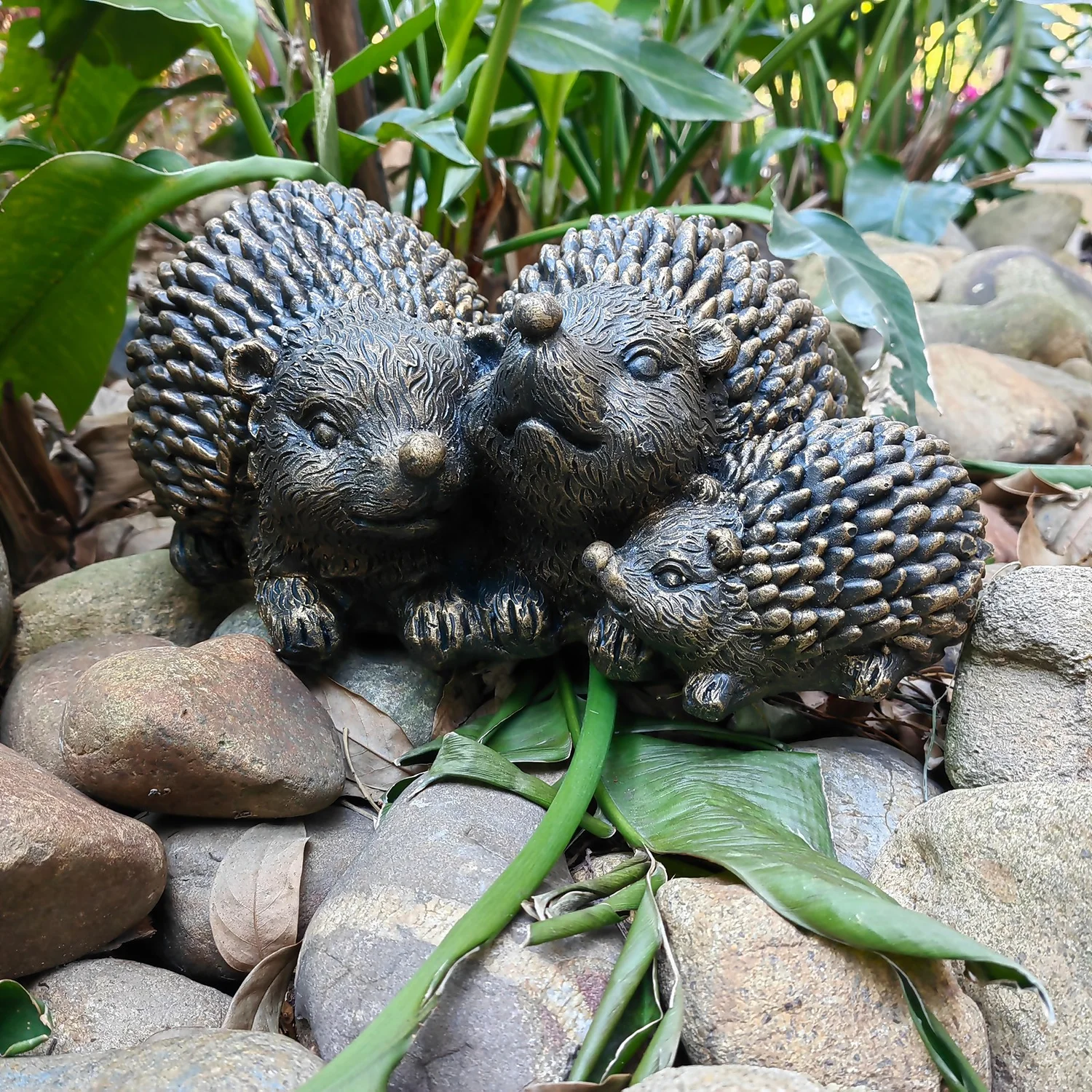 Bronze Look Hedgehog Family Garden Ornament 7 Bronze Look Hedgehog Family Garden Ornament - Image 7