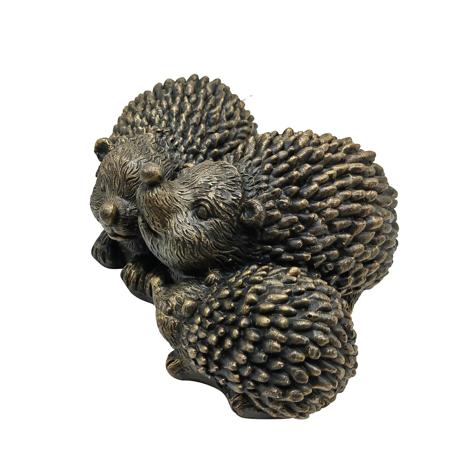 Bronze Look Hedgehog Family Garden Ornament 5 Bronze Look Hedgehog Family Garden Ornament - Image 5