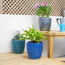 Chiswick Textured Pot Blue - 24cm 10 Chiswick Textured Pot Blue - 24cm -Garden Care Tools Deals Store 13973625 5385011238393706