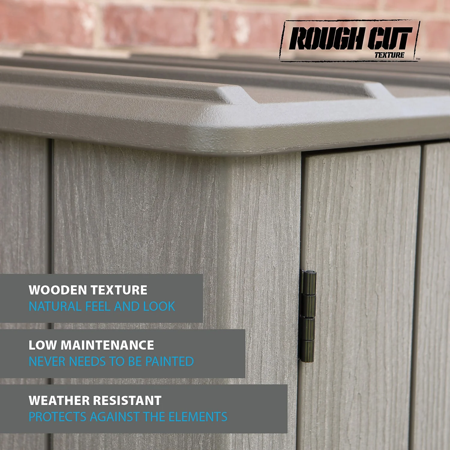 LIFETIME 1500L Vertical Storage Shed - Rough-Cut Brown 3 LIFETIME 1500L Vertical Storage Shed - Rough-Cut Brown - Image 3