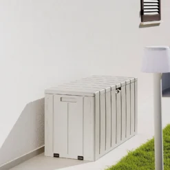 Toomax Bravo Garden Storage Box 270L - Warm Grey -Garden Care Tools Deals Store 13997481 1325004537305337