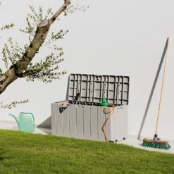 Toomax Bravo Garden Storage Box 270L - Warm Grey -Garden Care Tools Deals Store 13997481 1945004537356445