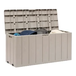 Toomax Bravo Garden Storage Box 270L - Warm Grey -Garden Care Tools Deals Store 13997481 5245004537169884