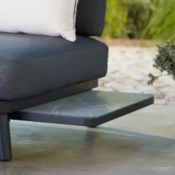 Heba Grey Metal Garden Corner Sofa Set -Garden Care Tools Deals Store 14005702 1595022704432172