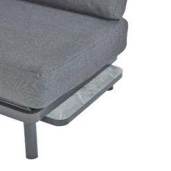 Heba Grey Metal Garden Corner Sofa Set -Garden Care Tools Deals Store 14005702 4265022704746602