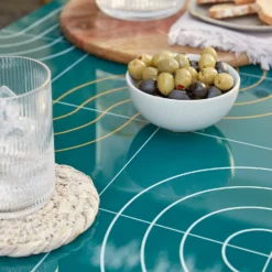 Omari Metal Garden Sofa Set - Teal & Gold 14 Omari Metal Garden Sofa Set - Teal & Gold -Garden Care Tools Deals Store 14005703 1275022638104623