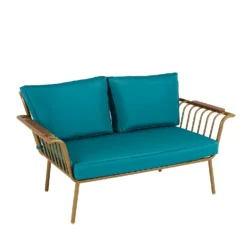 Omari Metal Garden Sofa Set - Teal & Gold 15 Omari Metal Garden Sofa Set - Teal & Gold -Garden Care Tools Deals Store 14005703 7915022638148225