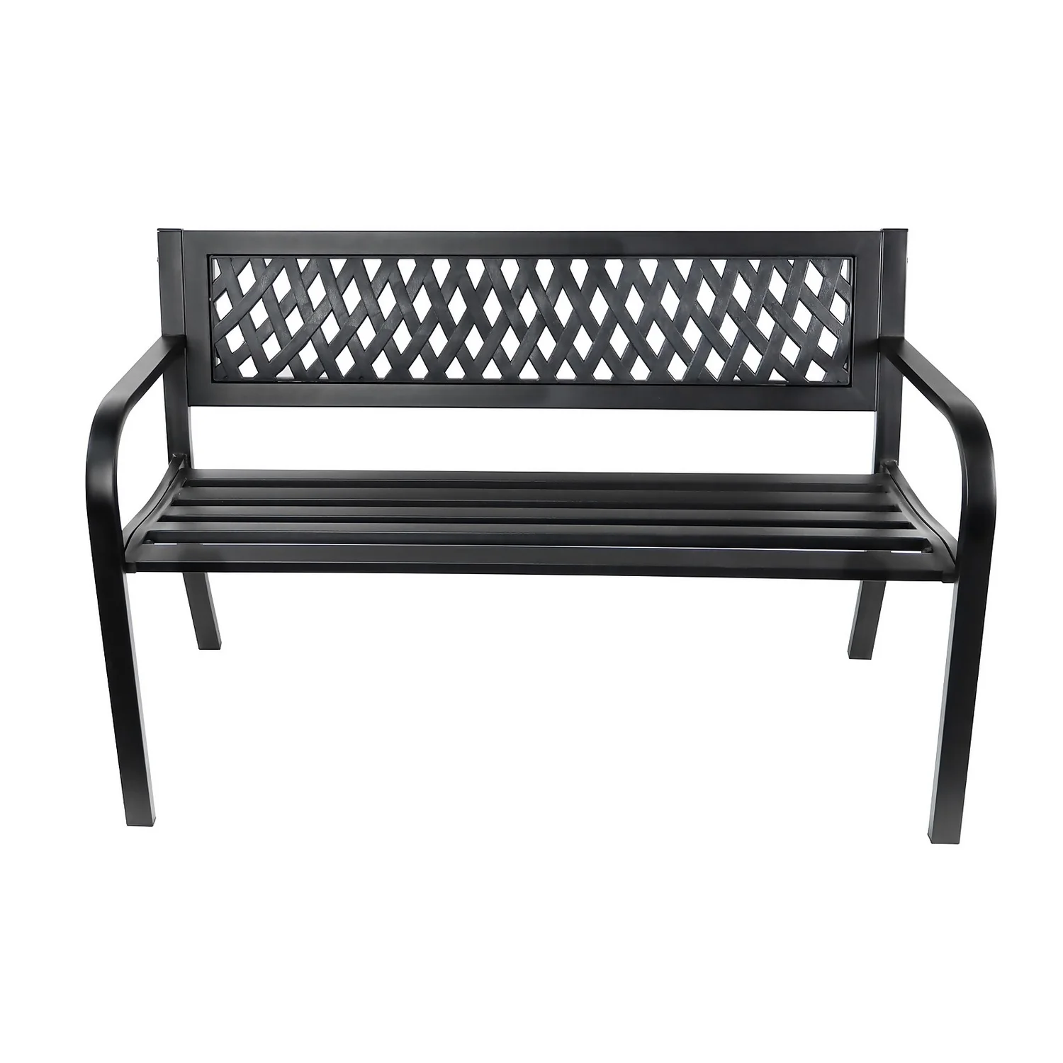 Black Steel Garden Bench 1 Black Steel Garden Bench