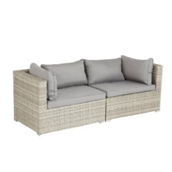 Cairo Grey Rattan Effect Garden Sofa Set -Garden Care Tools Deals Store 14005786 1555022102946530
