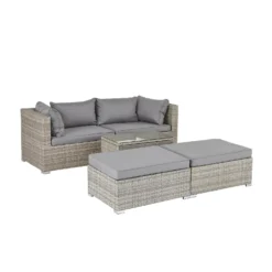Cairo Grey Rattan Effect Garden Sofa Set -Garden Care Tools Deals Store 14005786 2075022102996918