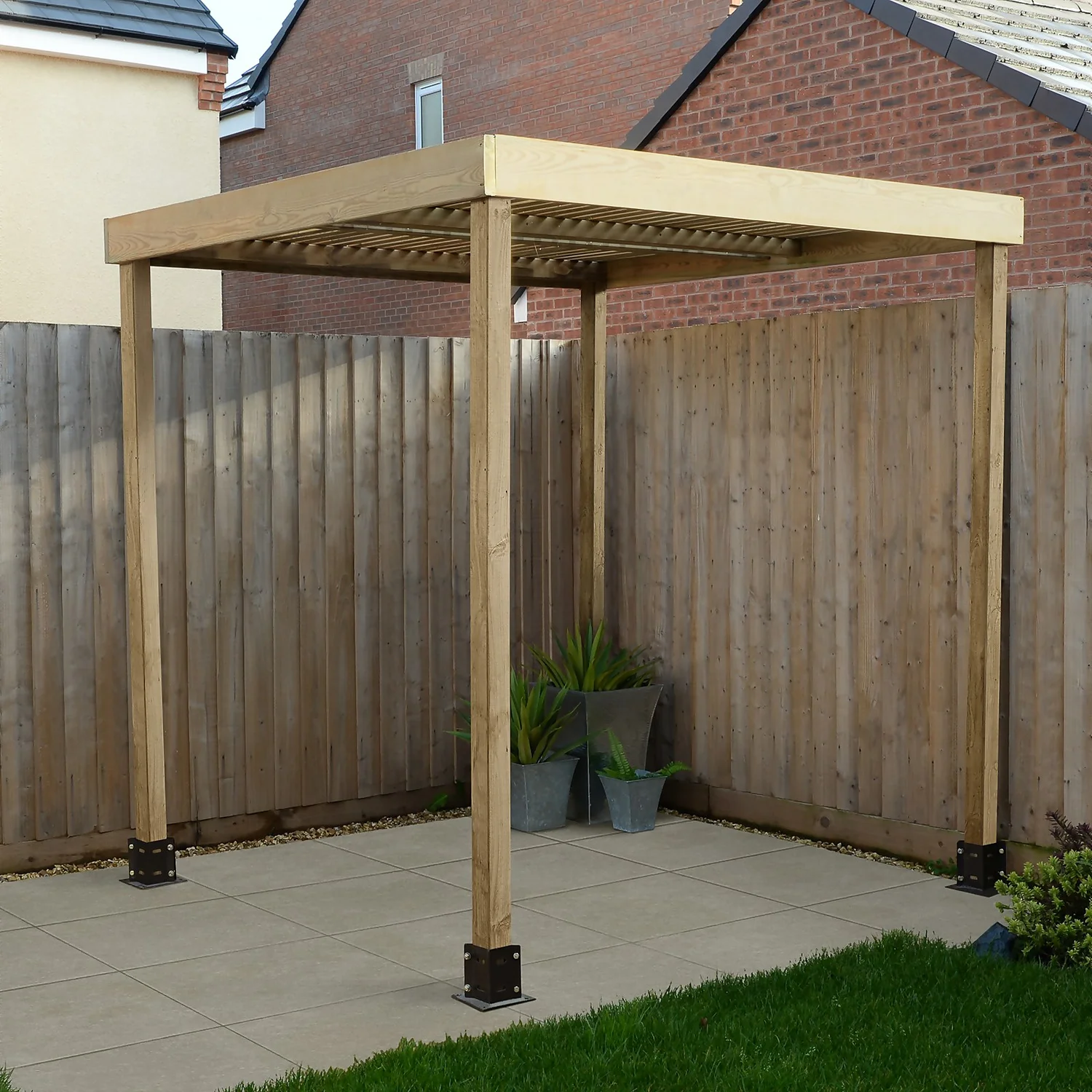Forest Garden Modular Pergola No Sides 1 Forest Garden Modular Pergola No Sides