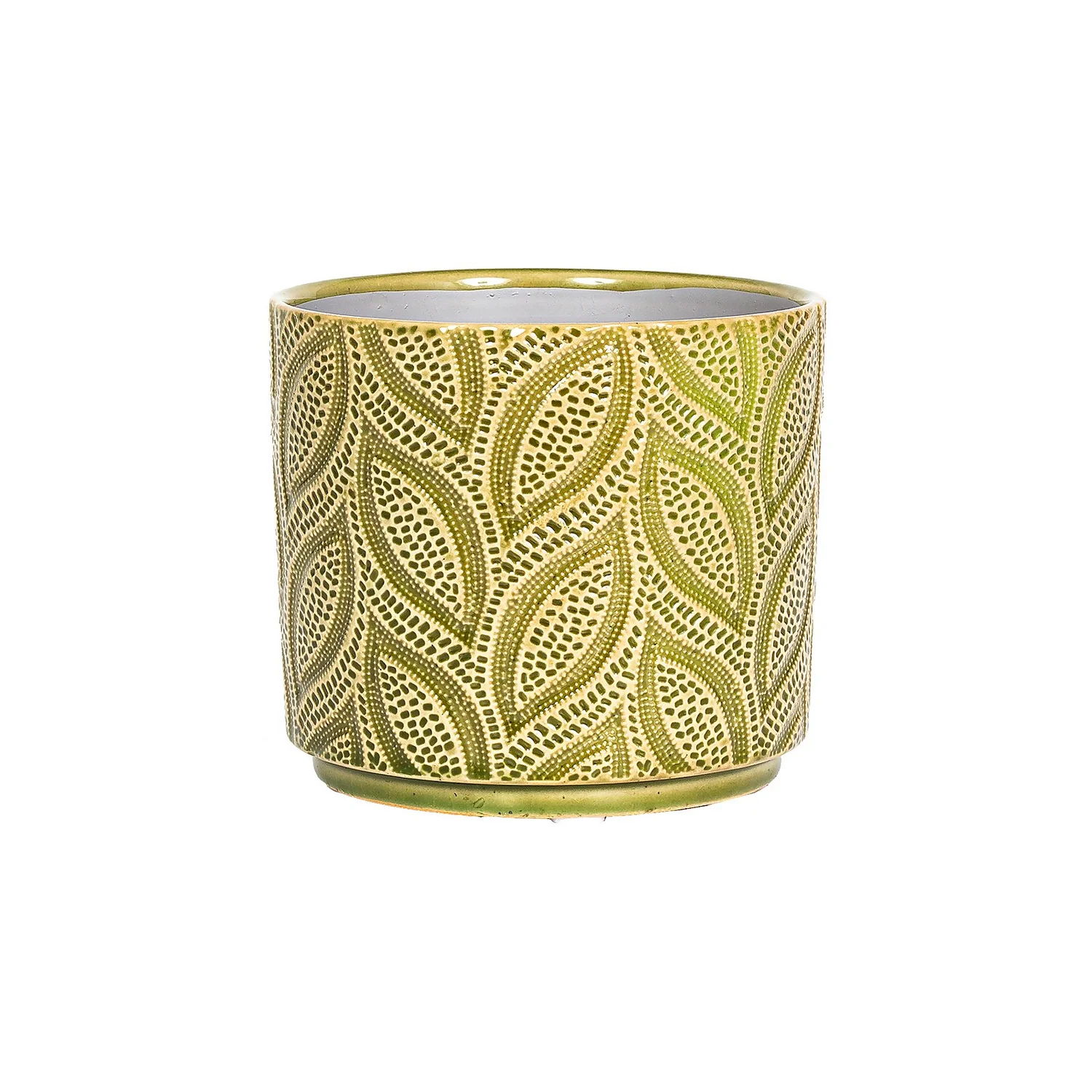 Crackle Leaf Indoor Plant Pot - 12cm 4 Crackle Leaf Indoor Plant Pot - 12cm - Image 4